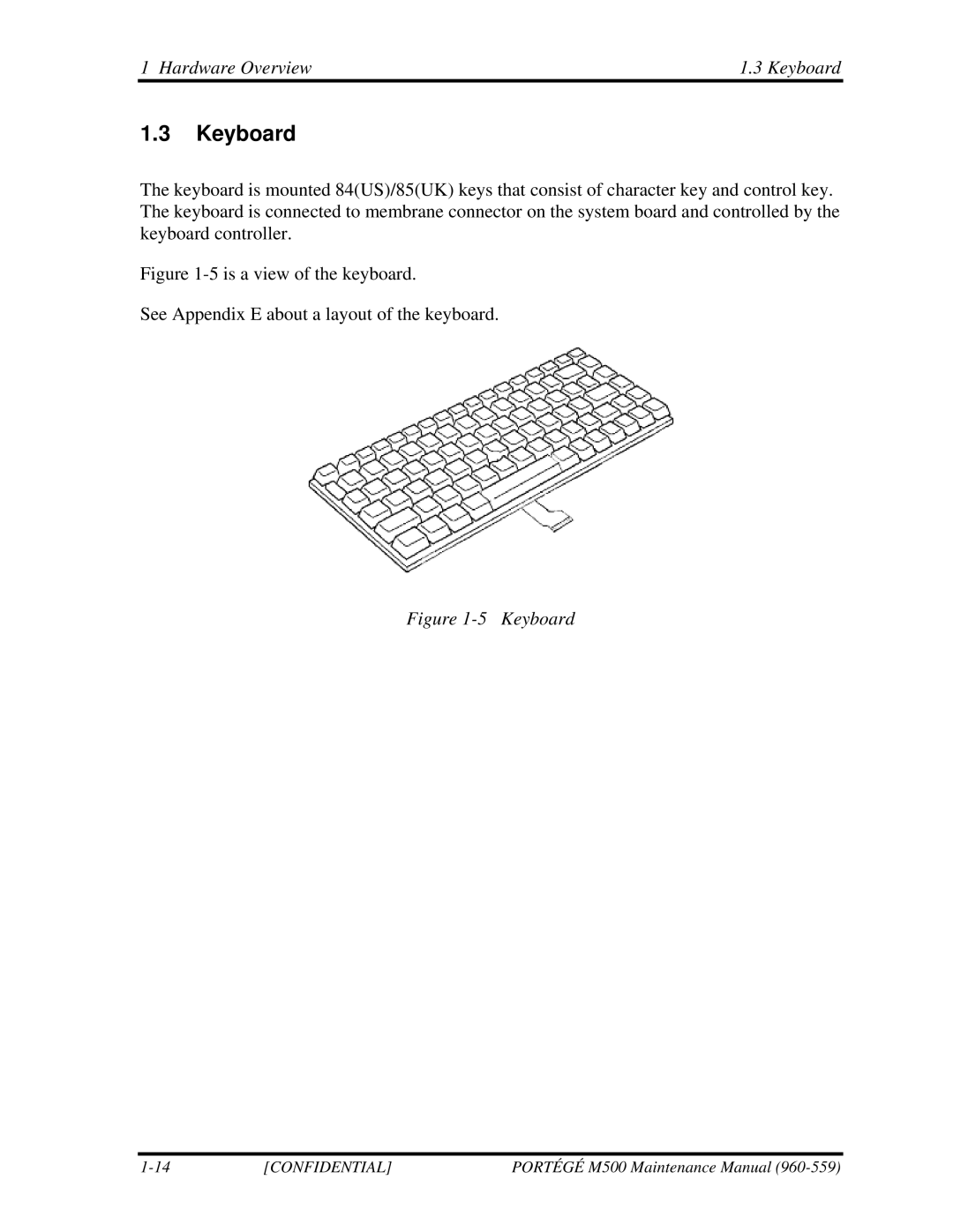 Toshiba SATELLITE U200 manual Hardware Overview Keyboard 