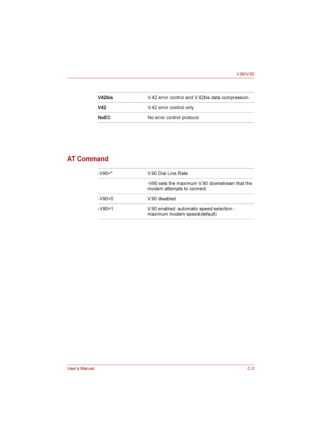 Toshiba Satellite user manual AT Command 