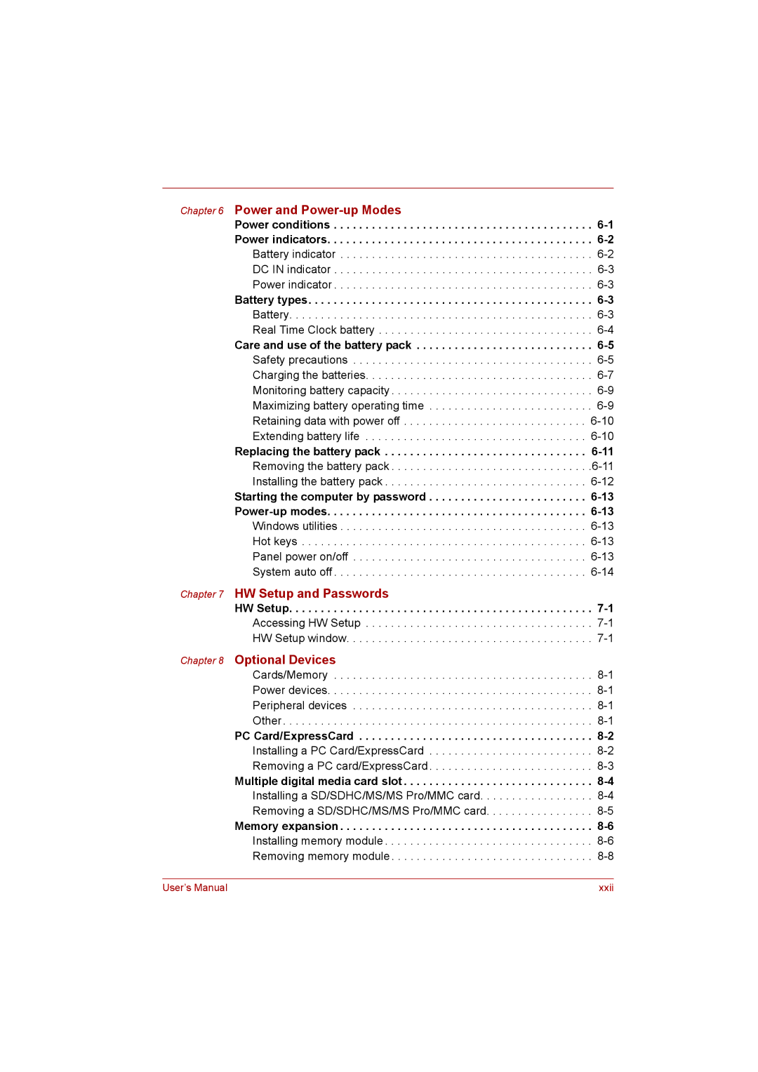 Toshiba Satellite user manual Power and Power-up Modes, HW Setup -1Accessing HW Setup -1HW Setup window 