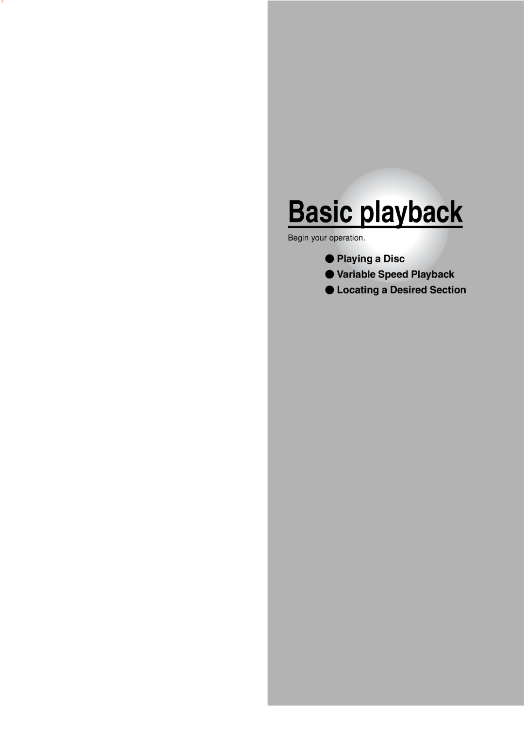 Toshiba SD-240ESE, SD-240ESB owner manual Basic playback 