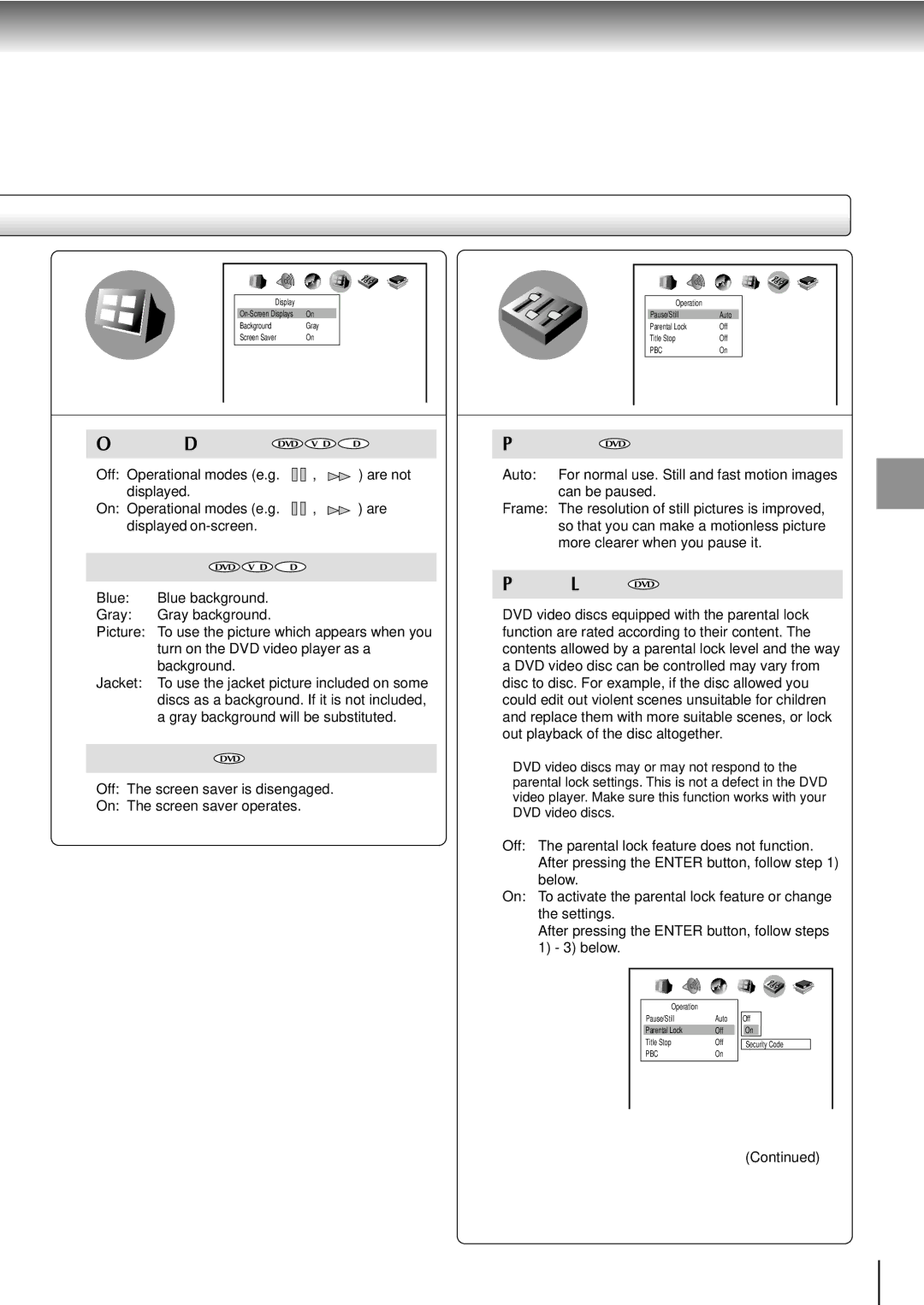 Toshiba SD-2710 manual Screen Saver DVD 