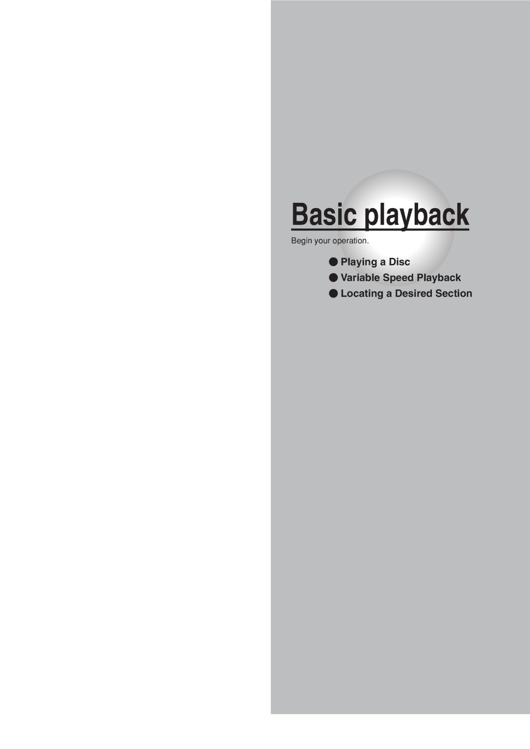 Toshiba SD-330ESB manual Basic playback 