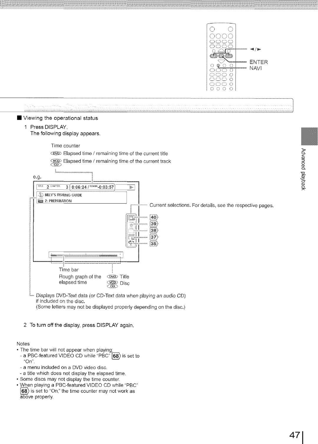 Toshiba SD-3960SU owner manual 471, Oooo Enter 