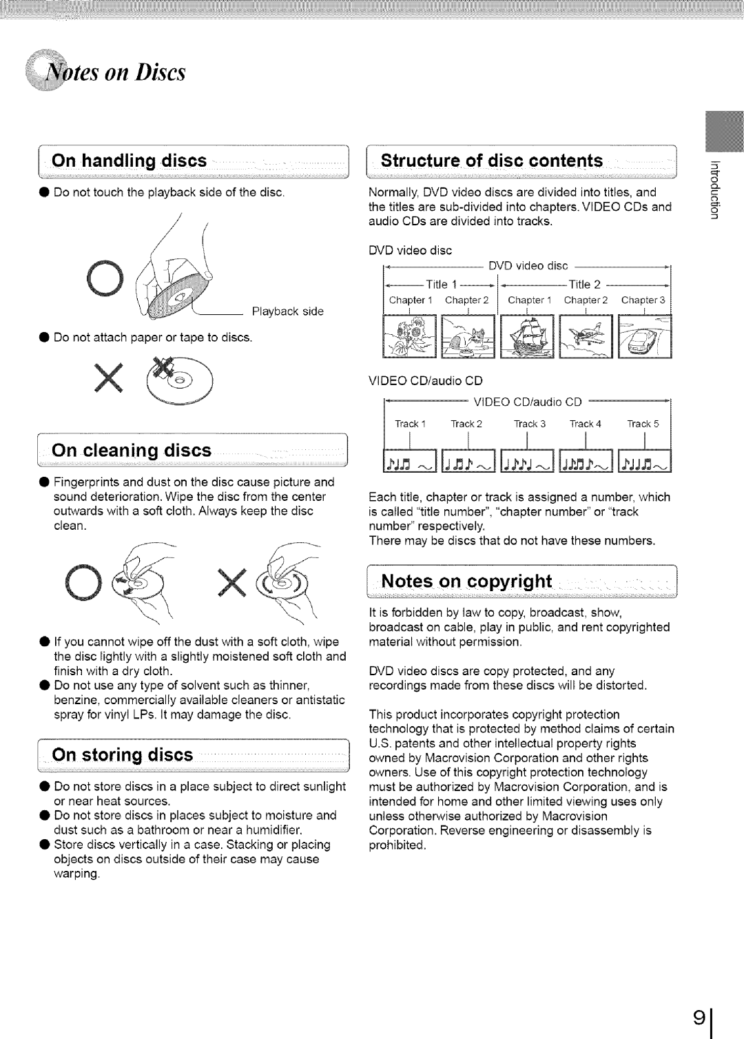 Toshiba SD-3960SU owner manual Disccontents 