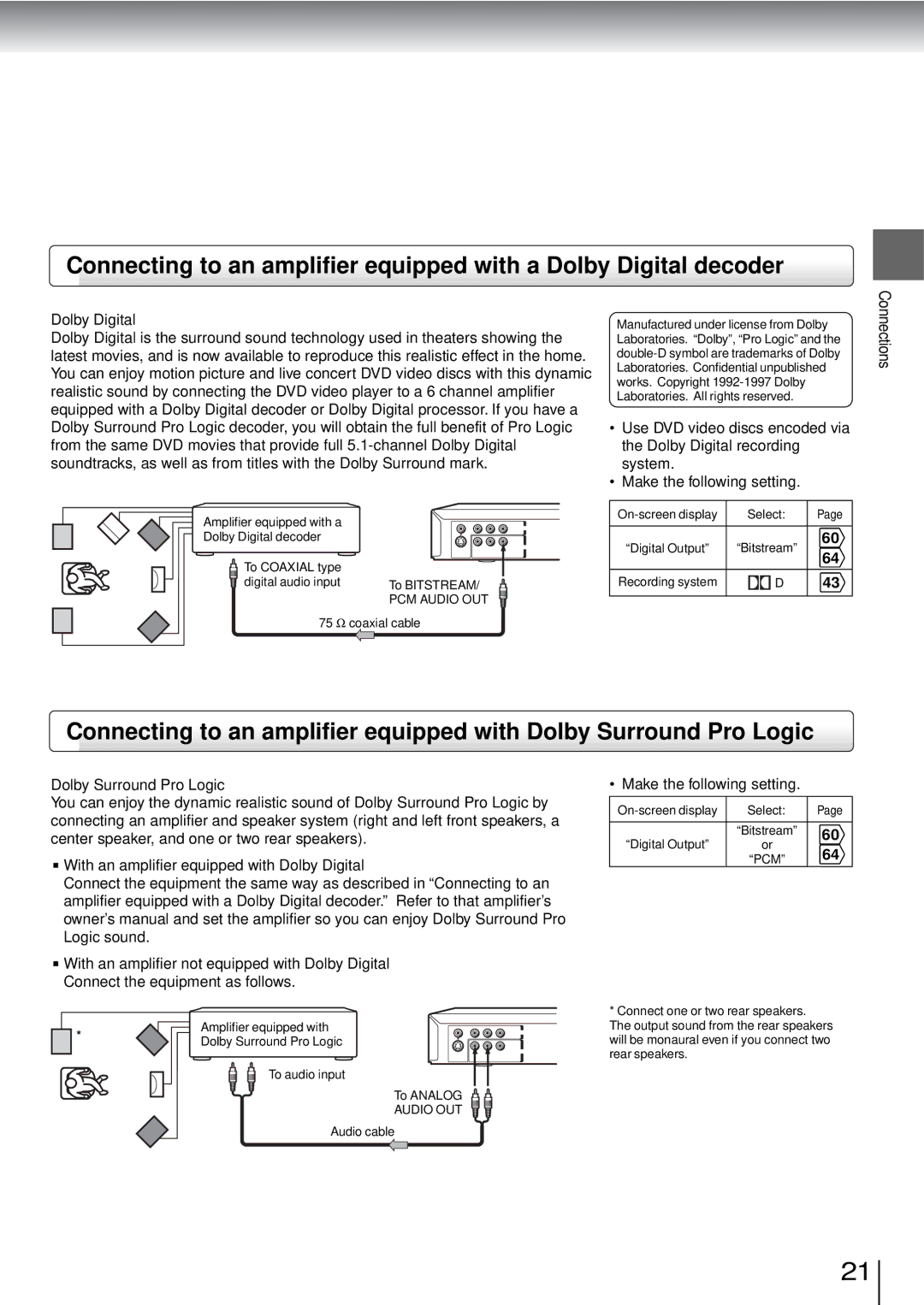 Toshiba SD-3960SU owner manual Audio OUT 