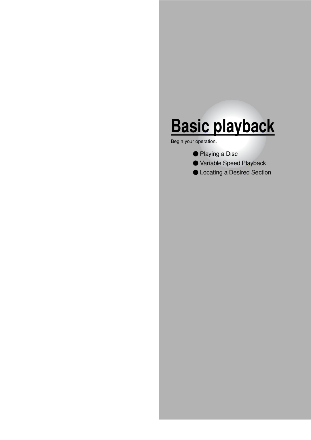 Toshiba SD-3960SU owner manual Basic playback 