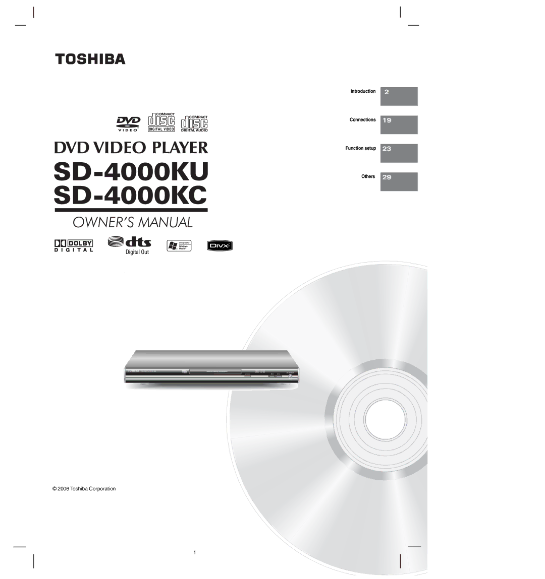 Toshiba SD-4000KU manual .8 