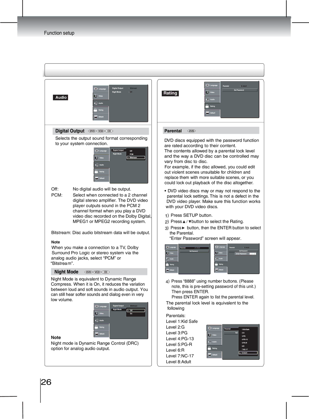 Toshiba SD-4000KU manual KIKVCN1WVRWV, 0KIJV/QFG, 2CTGPVCN &8 