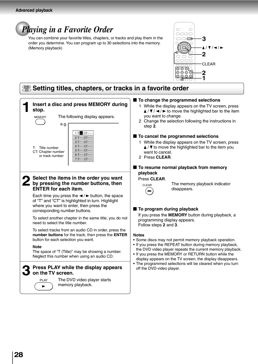 Toshiba SD-400V, SD-K600 owner manual Playing in a Favorite Order, Memory The following display appears 