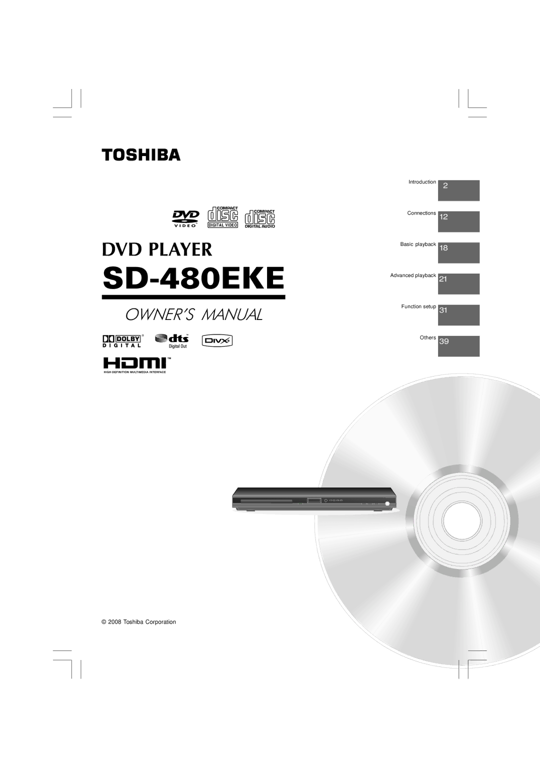 Toshiba SD-480EKE owner manual 