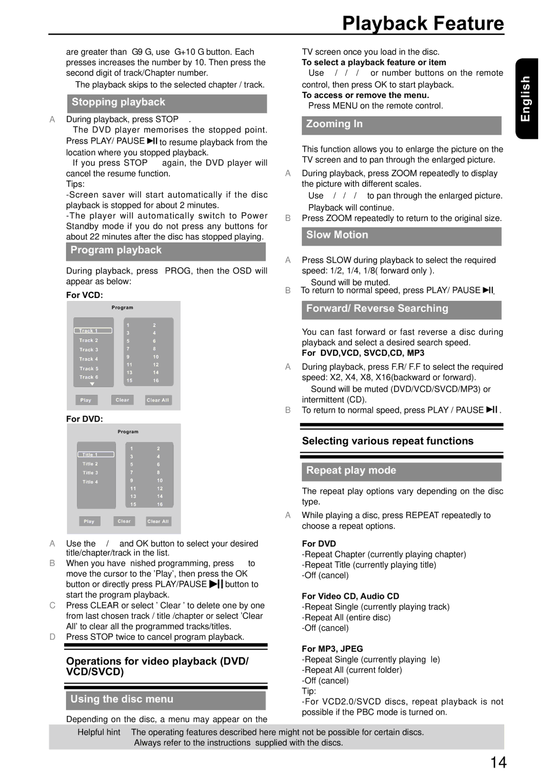 Toshiba SD-590KY manual Playback Feature 