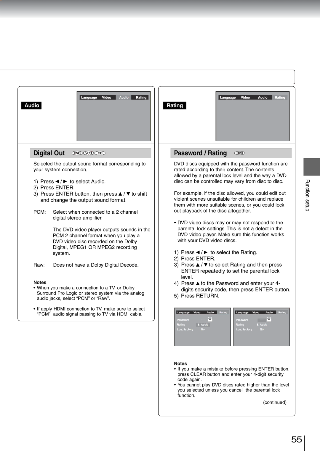 Toshiba SD-5970SU manual Digital Out 