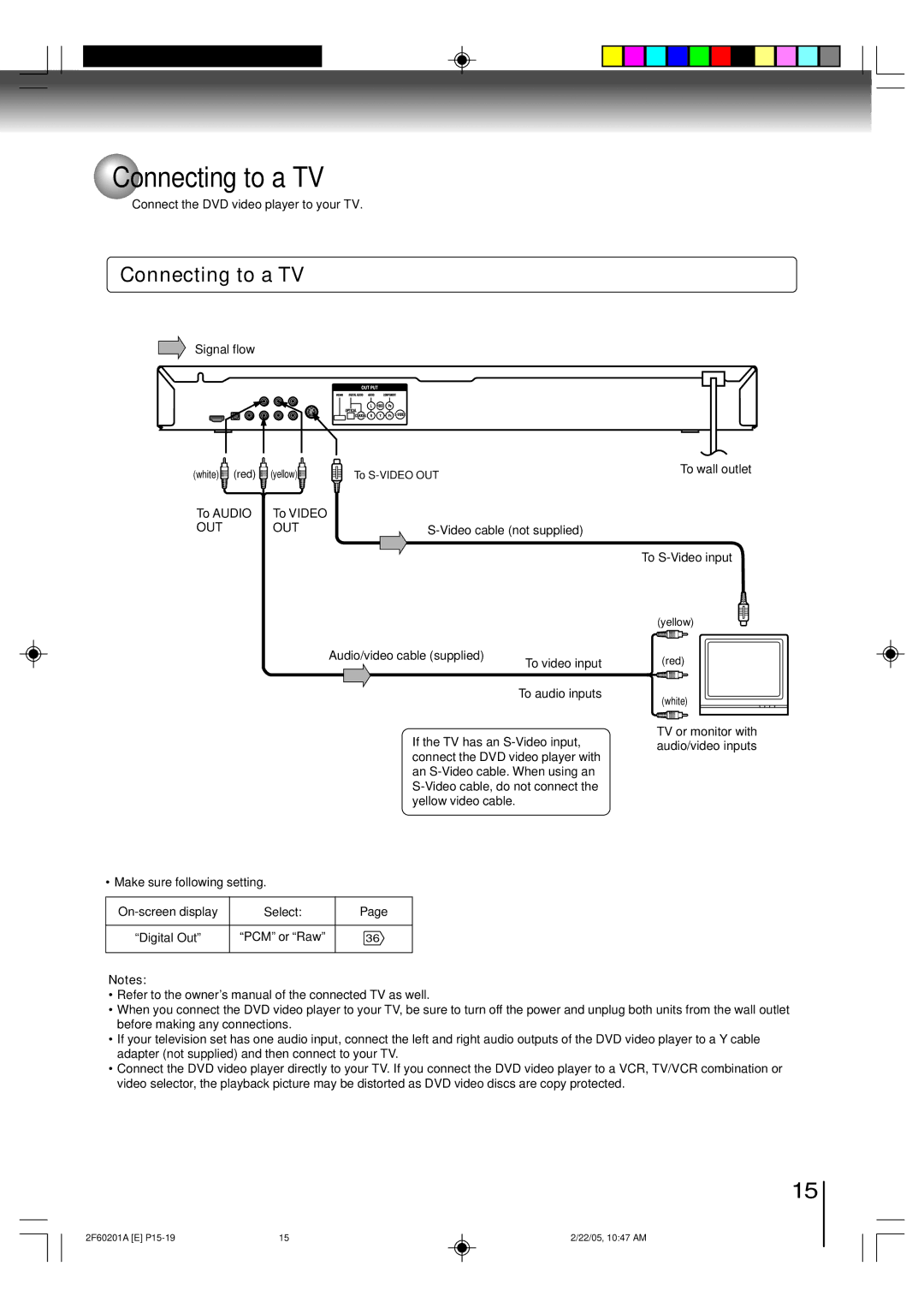 Toshiba SD-5980SU owner manual Connecting to a TV 