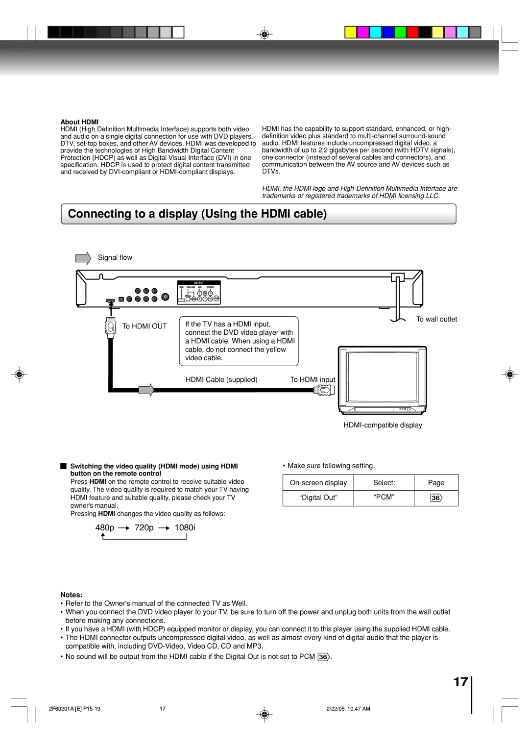 Toshiba SD-5980SU owner manual Connecting to a display Using the Hdmi cable, About Hdmi 