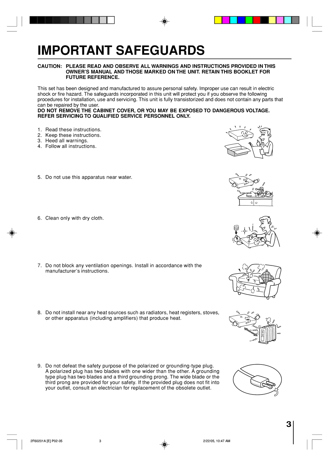 Toshiba SD-5980SU owner manual Important Safeguards 