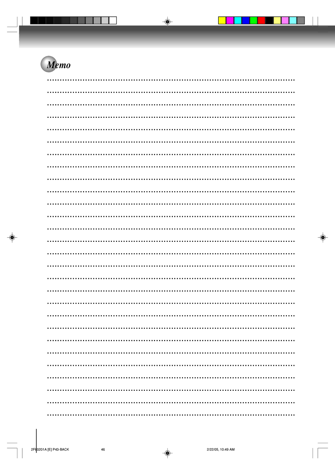 Toshiba SD-5980SU owner manual Memo 