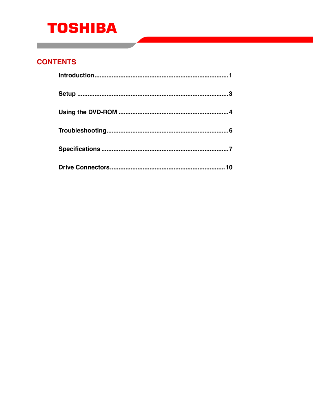 Toshiba SD-C2502 user manual Contents 