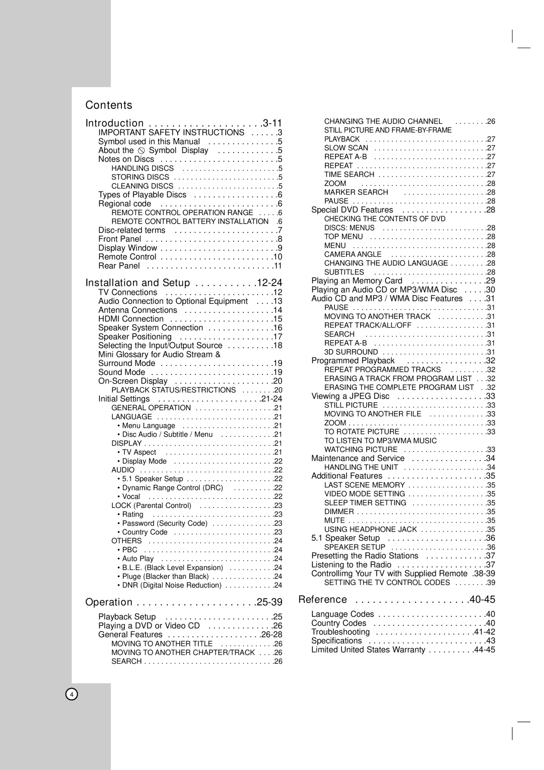 Toshiba SD-C67HTSU owner manual Contents 