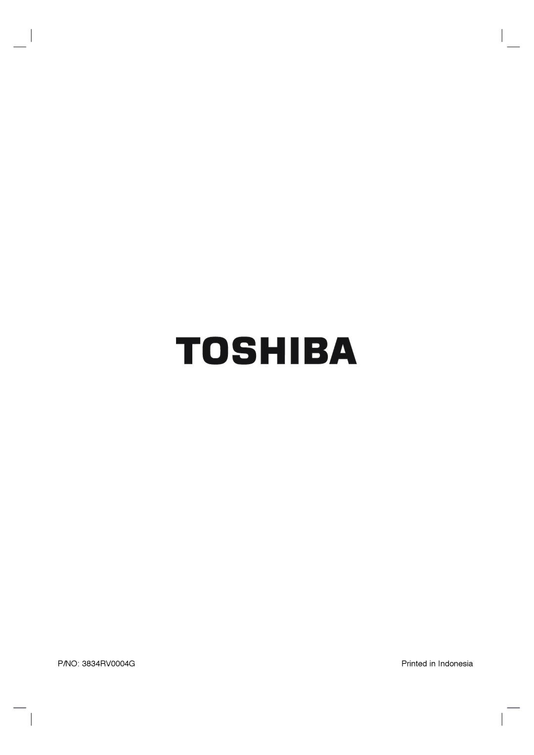 Toshiba SD-K530SU owner manual No 3834RV0004G 