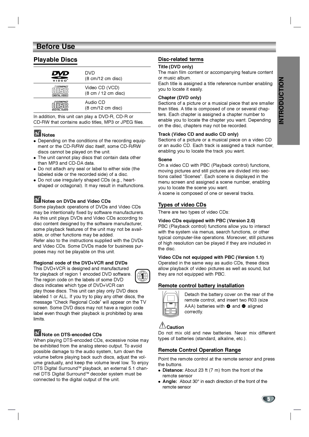 Toshiba SD-K530SU owner manual Before Use, Playable Discs 