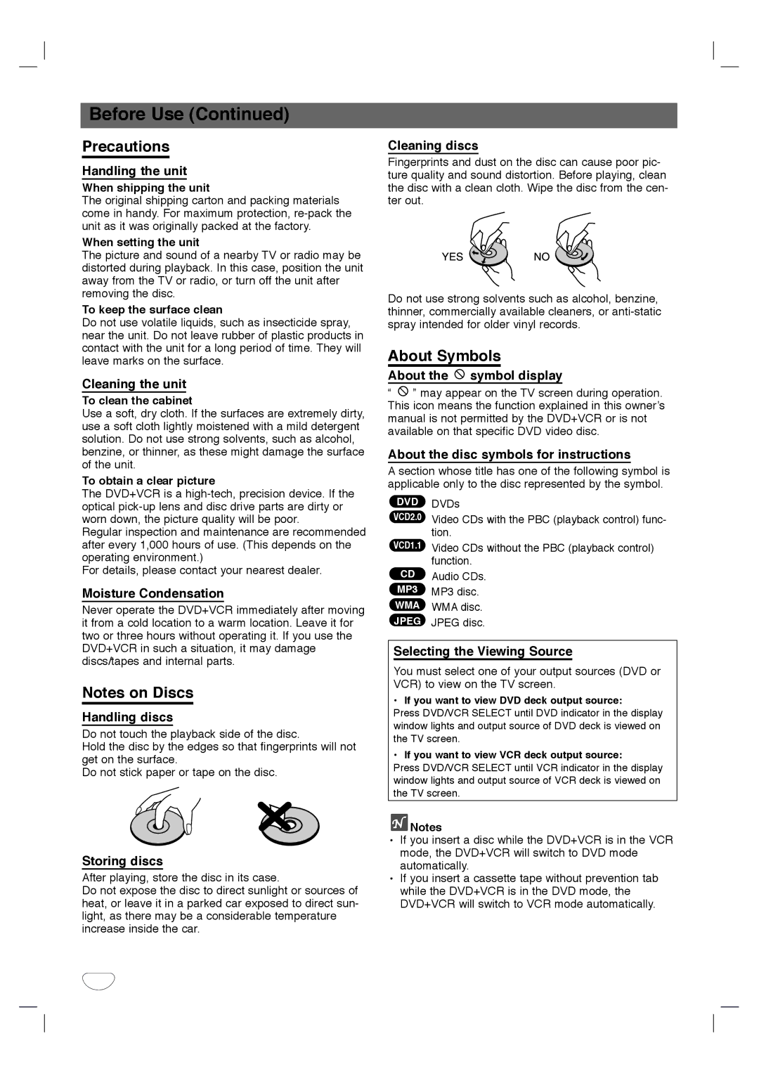 Toshiba SD-K530SU owner manual Precautions, About Symbols 