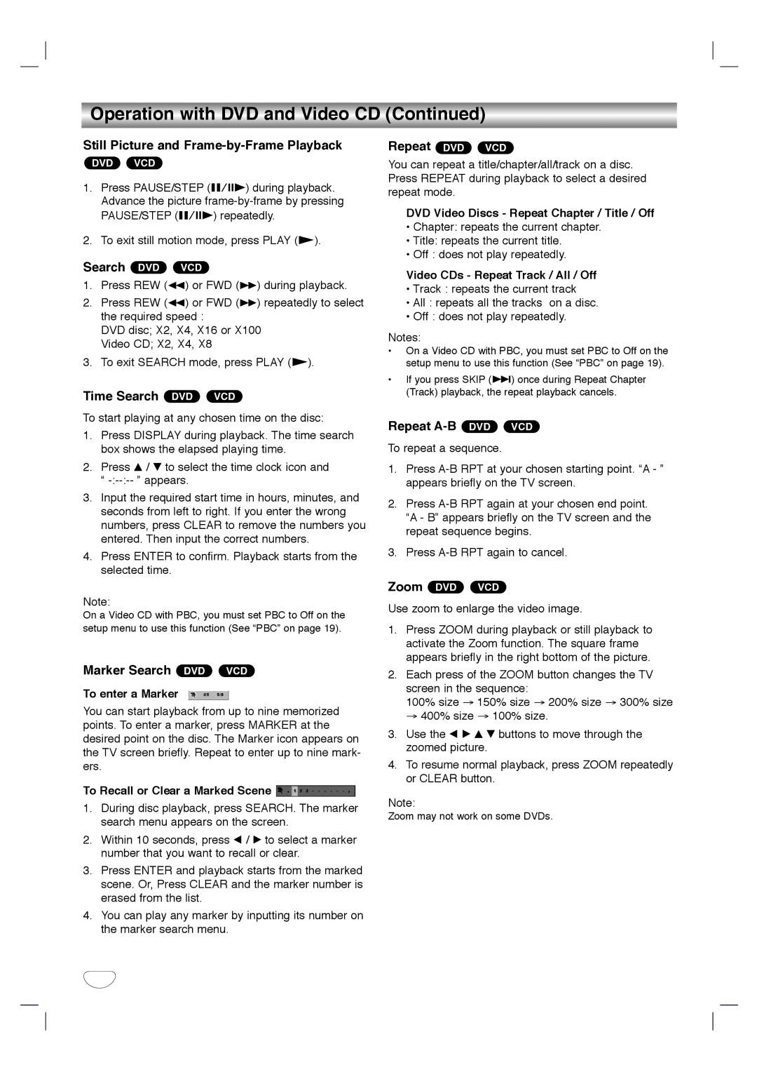 Toshiba SD-KV540SU owner manual Operation with DVD and Video CD 