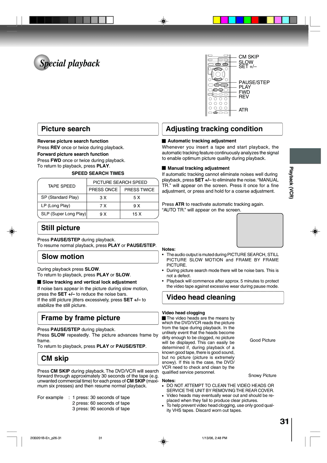 Toshiba SD-KV550SU owner manual Special playback 