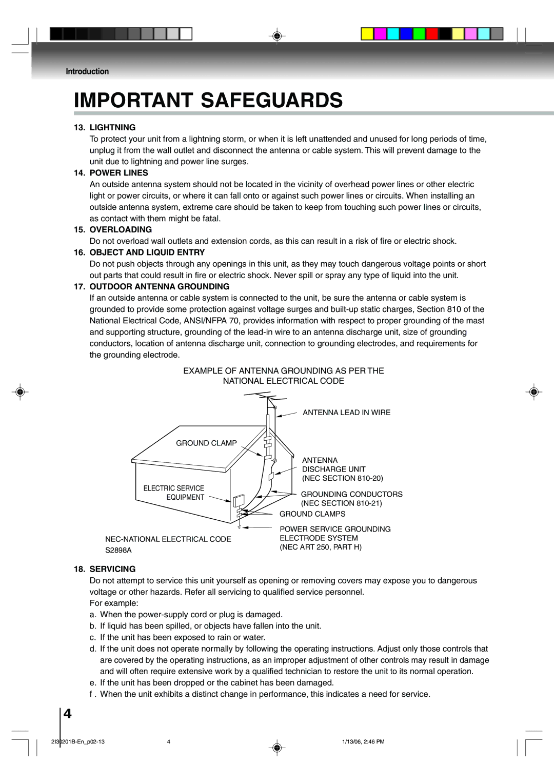 Toshiba SD-KV550SU owner manual NEC Section, S2898A 