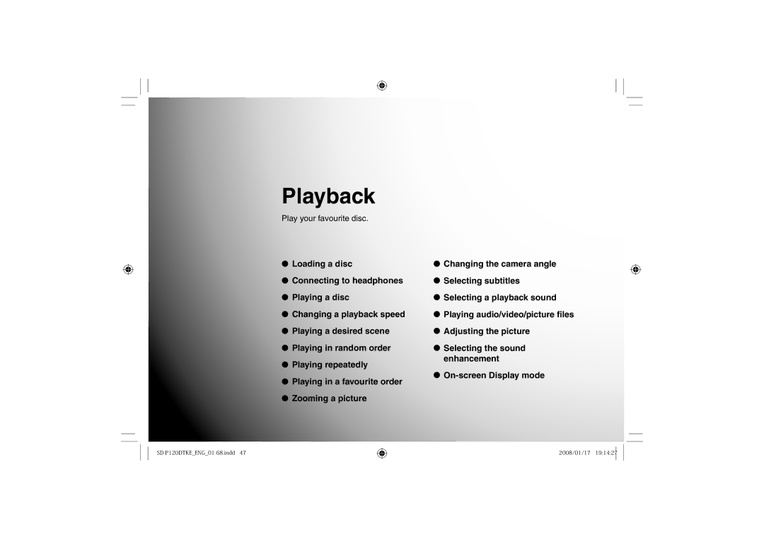 Toshiba SD-P120DTKE owner manual Playback, Play your favourite disc 