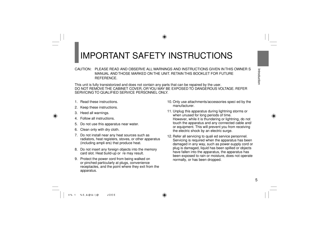 Toshiba SD-P120DTKE owner manual Important Safety Instructions 