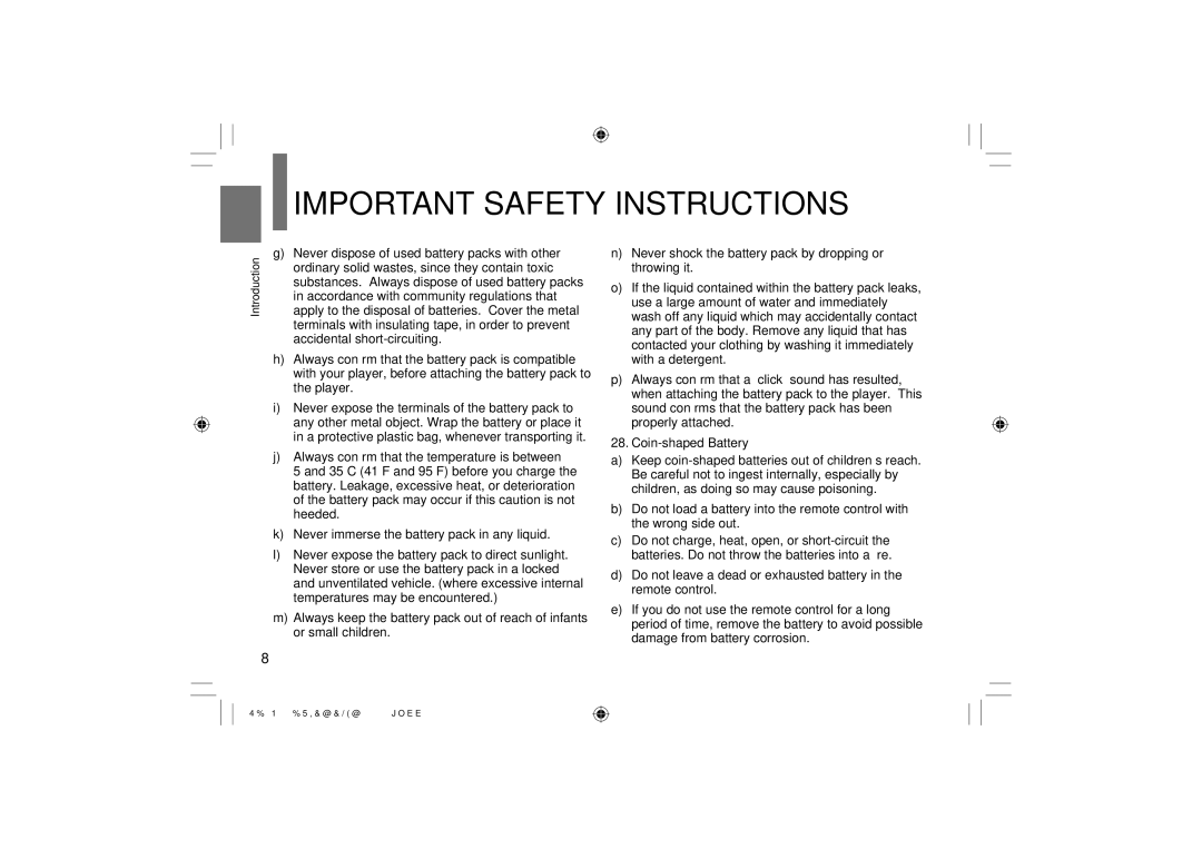 Toshiba SD-P120DTKE owner manual Important Safety Instructions 