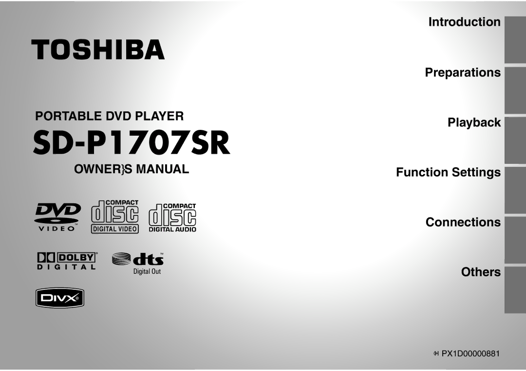 Toshiba SD-P1707SR owner manual 