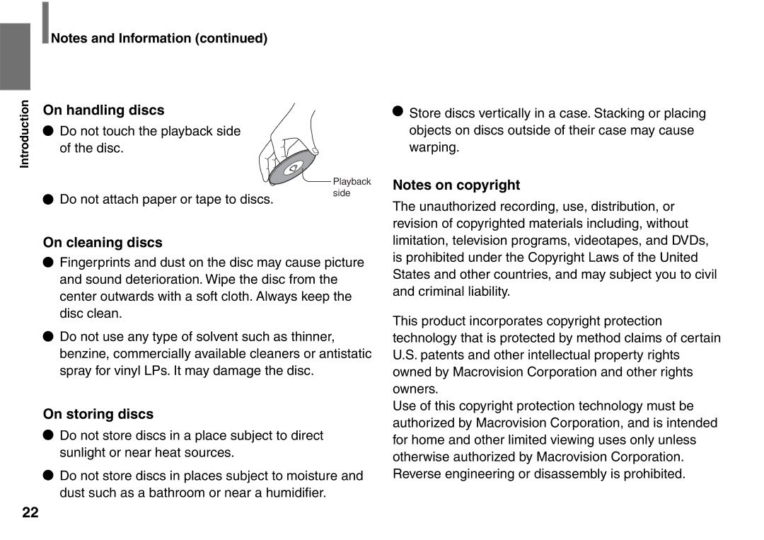 Toshiba SD-P1707SR owner manual On handling discs, On cleaning discs, On storing discs 