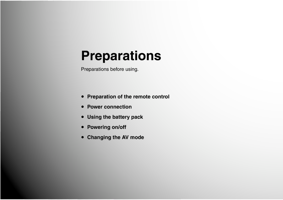 Toshiba SD-P1707SR owner manual Preparations before using 