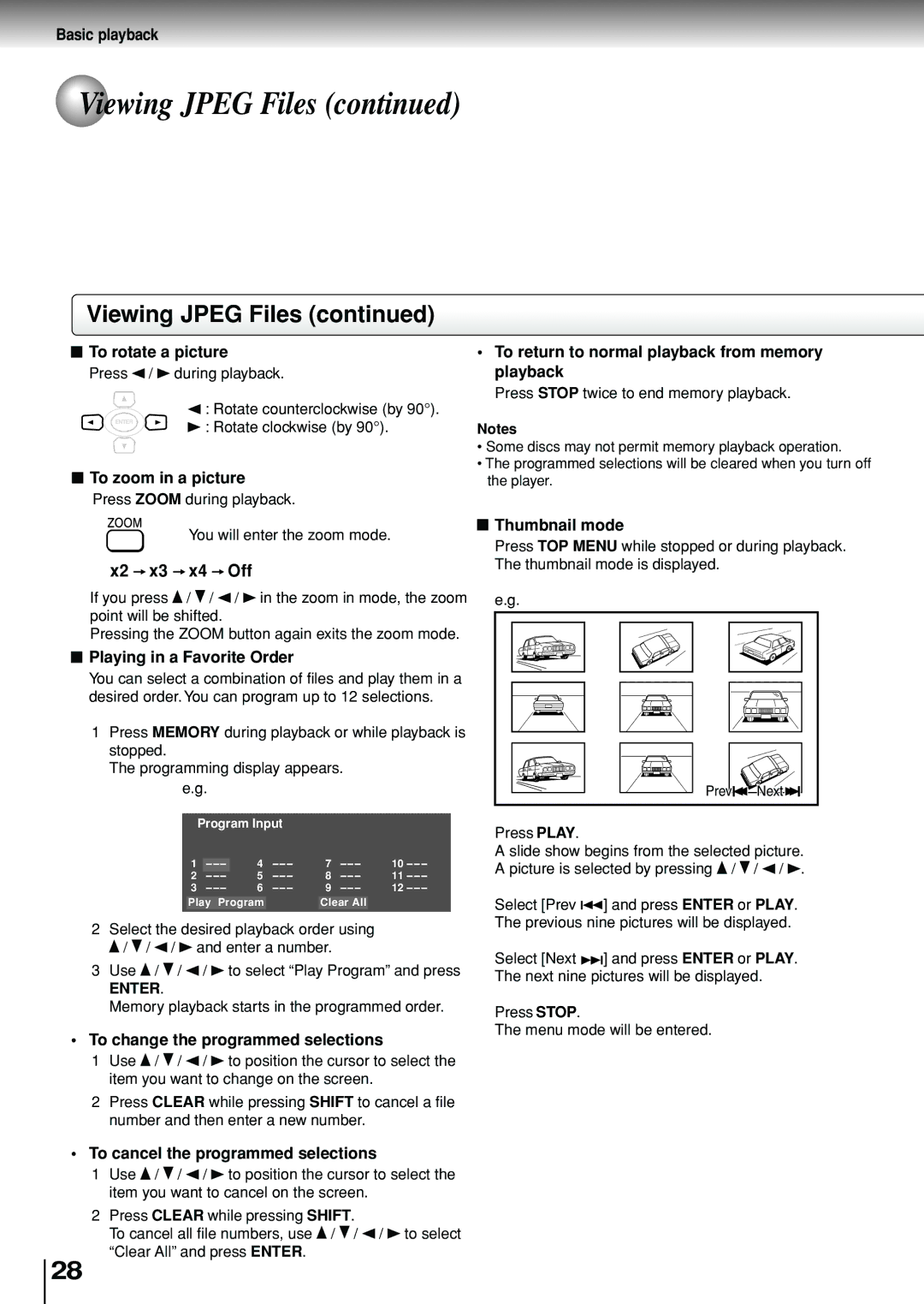 Toshiba SD-P1880SE owner manual X2 x3 x4 Off 