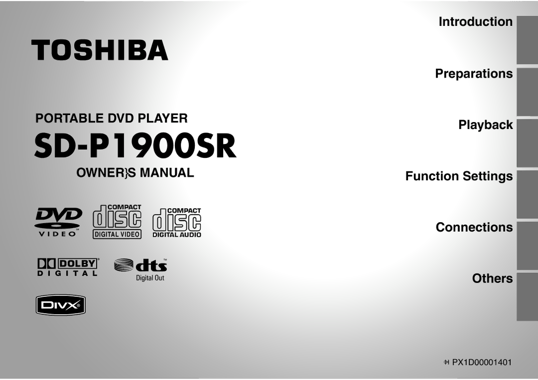 Toshiba SD-P1900SR owner manual 