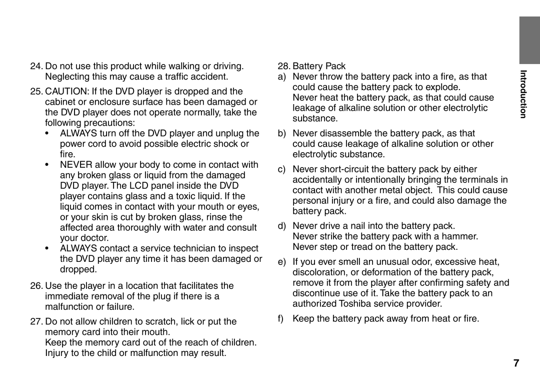 Toshiba SD-P2900SR owner manual Introduction 