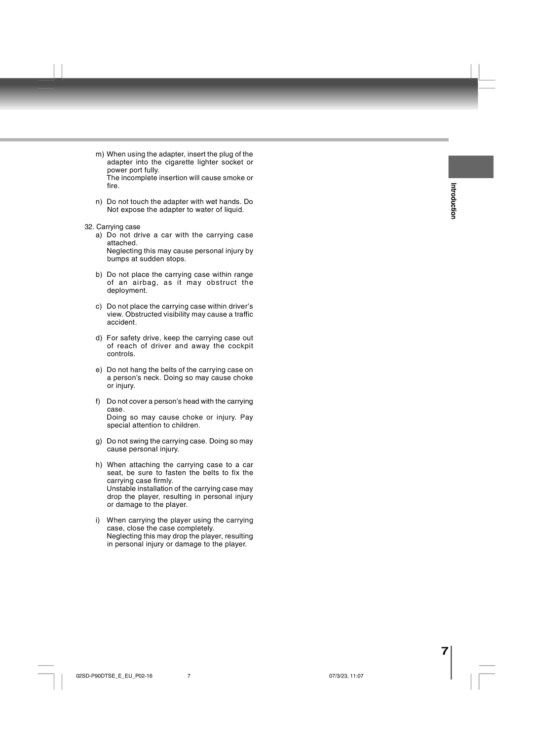 Toshiba SD-P90DTSE owner manual Introduction 