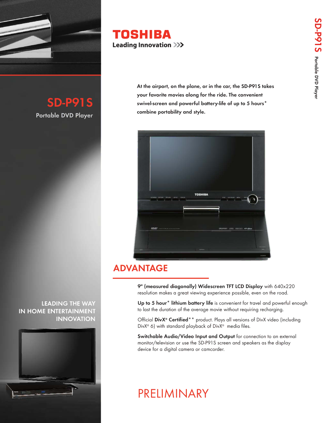 Toshiba SD-P91S manual 