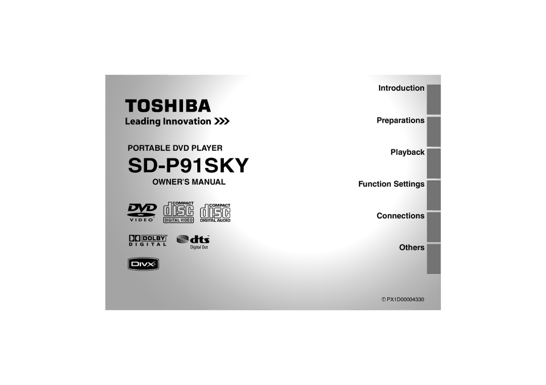 Toshiba SD-P91SKY owner manual PX1D00004330 