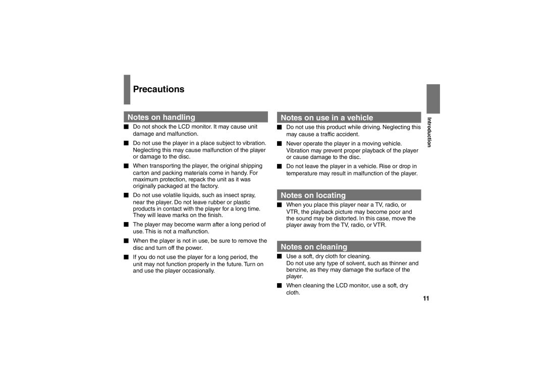 Toshiba SD-P91SKY owner manual Precautions, Do not use this product while driving. Neglecting this 