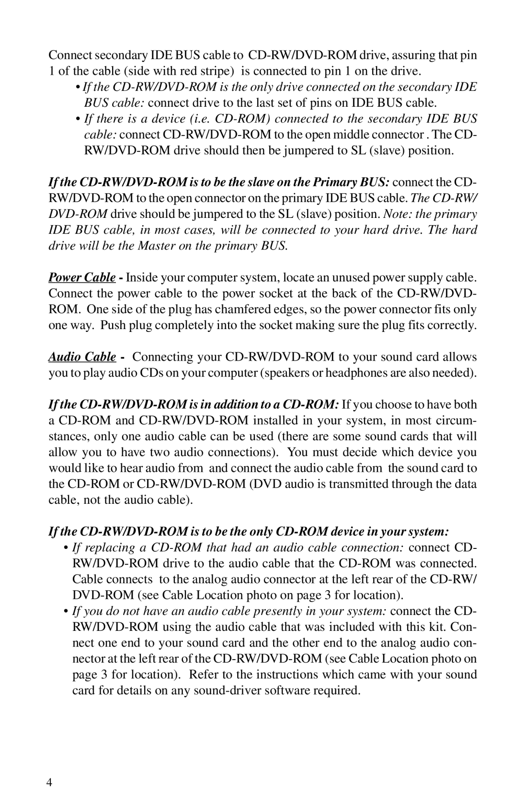 Toshiba SD-R1102 installation instructions 