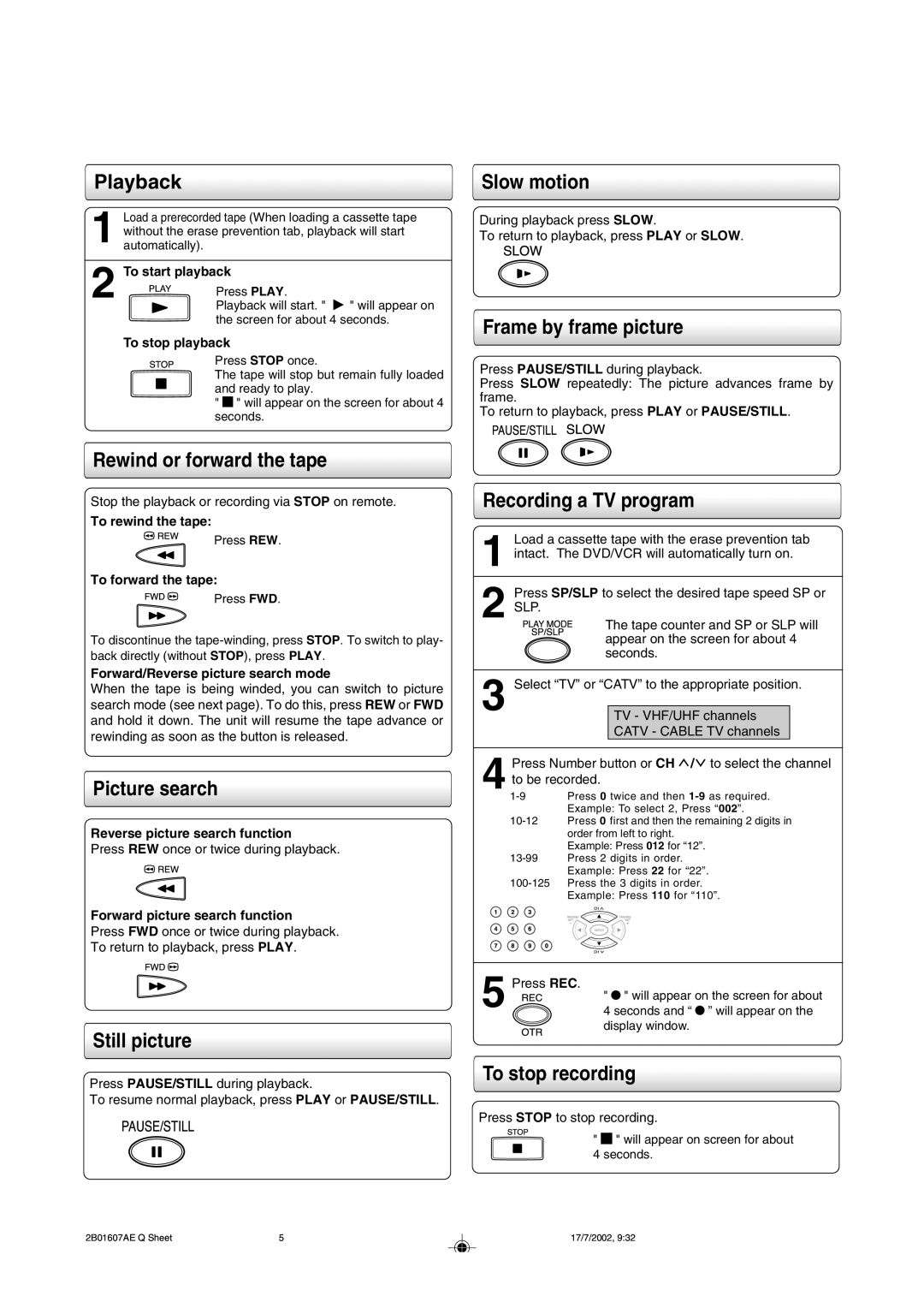 Toshiba SD-V280 manual Playback, Screen for about 4 seconds 