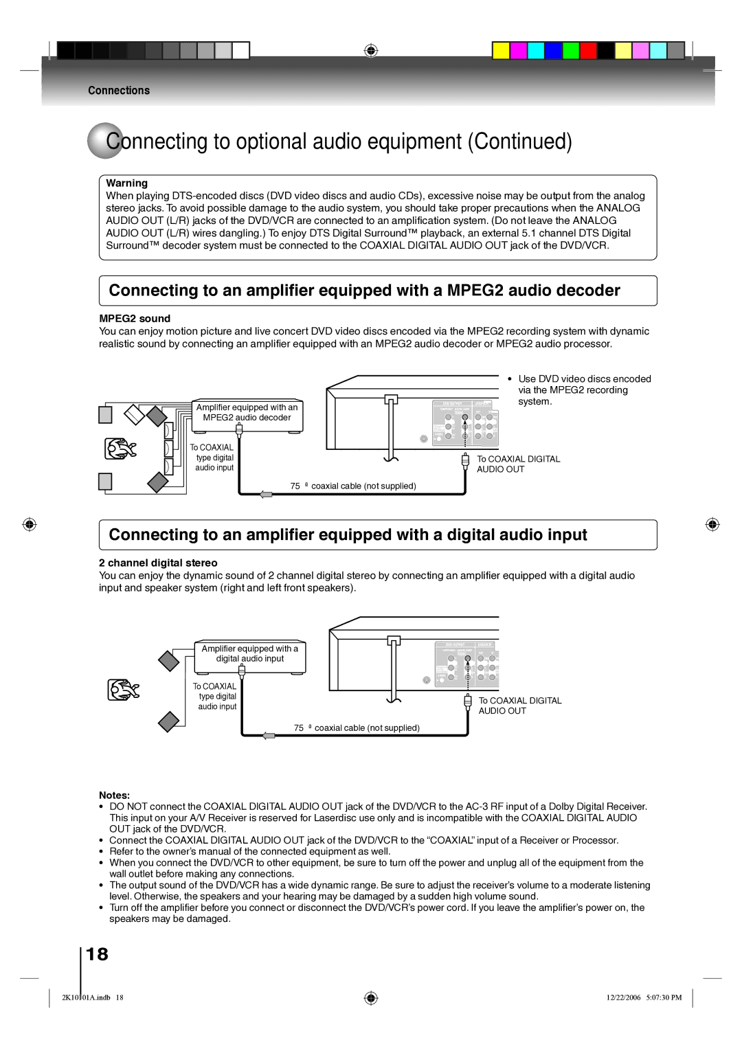 Toshiba SD-V295KU owner manual MPEG2 sound, Channel digital stereo 