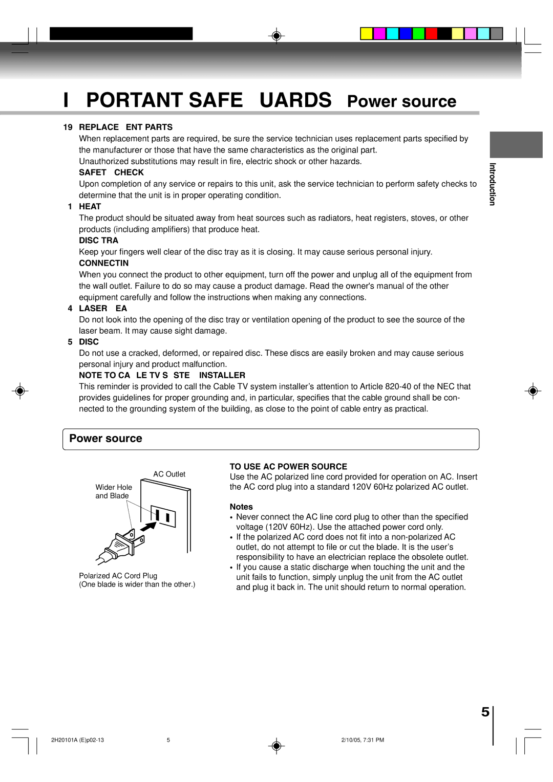 Toshiba SD-V393SU manual Heat, Disc 