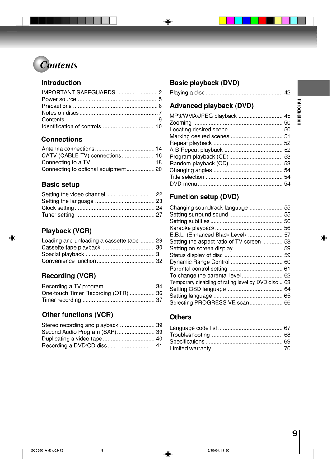 Toshiba SD-V396SU owner manual Contents 