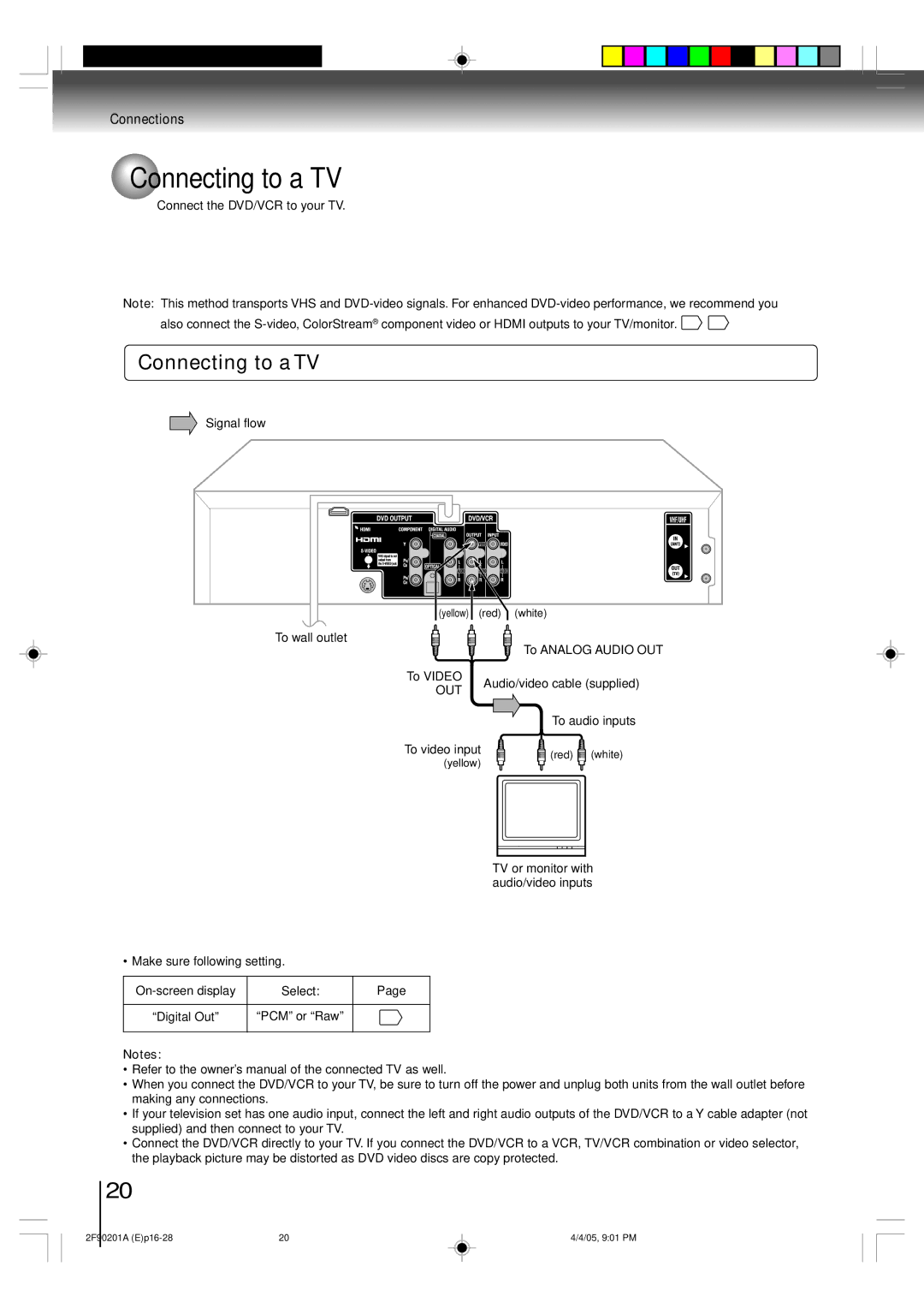 Toshiba SD-V593SU owner manual Connecting to a TV 