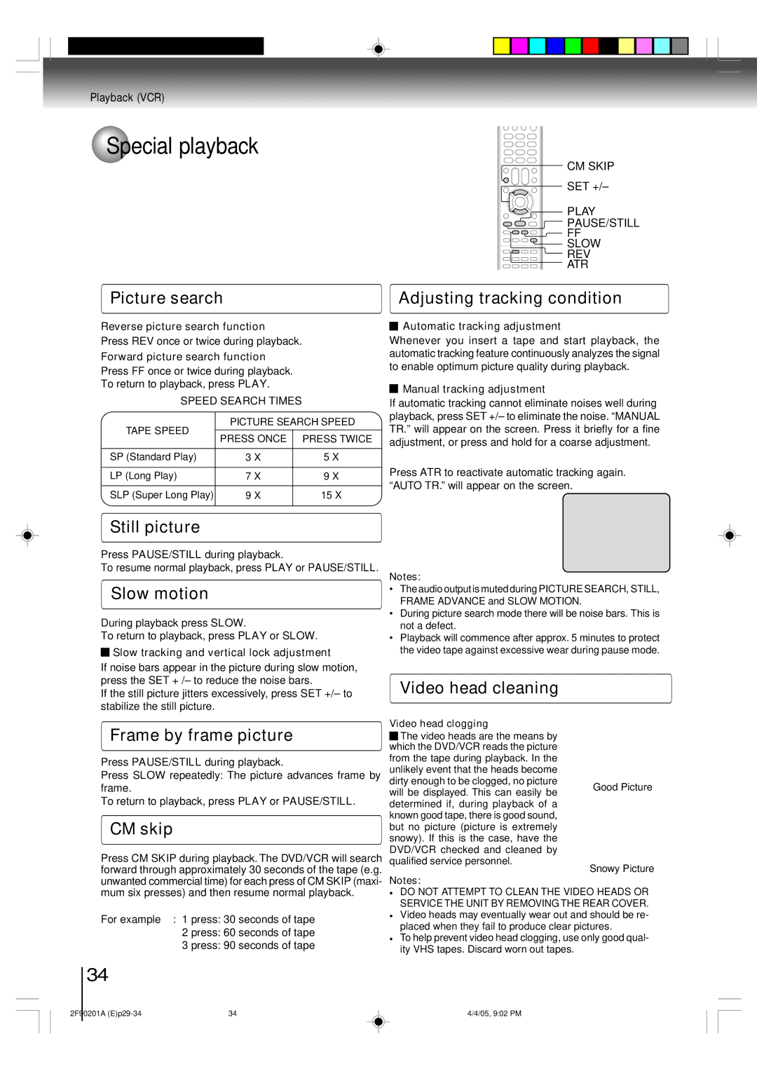 Toshiba SD-V593SU owner manual Special playback 