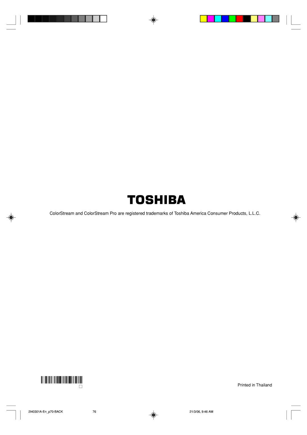 Toshiba SD-V594SC owner manual 2I40301A-Enp70-BACK 21/3/06, 946 AM 