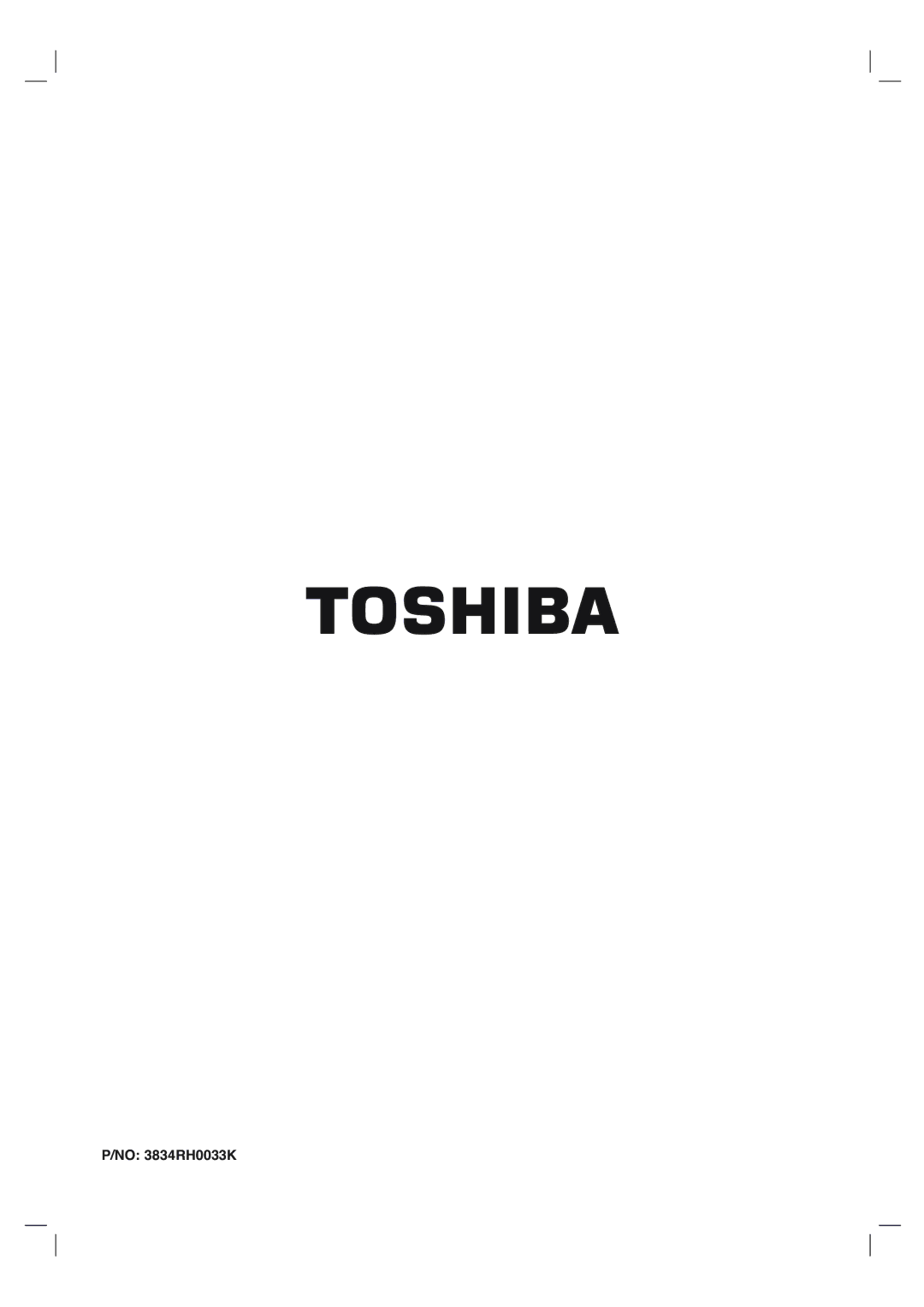 Toshiba SD-V65HTSU owner manual No 3834RH0033K 